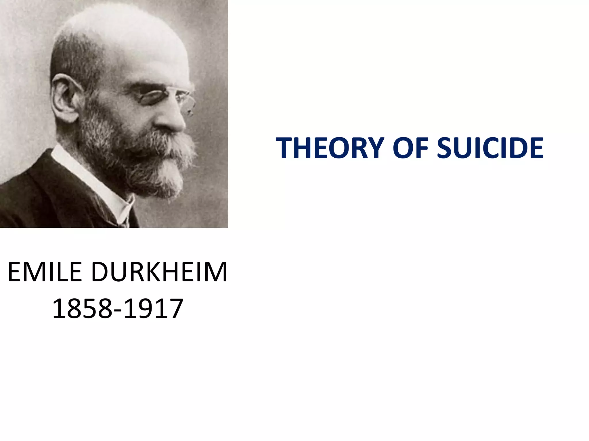 Emile durkheim theory of suicide | PPT