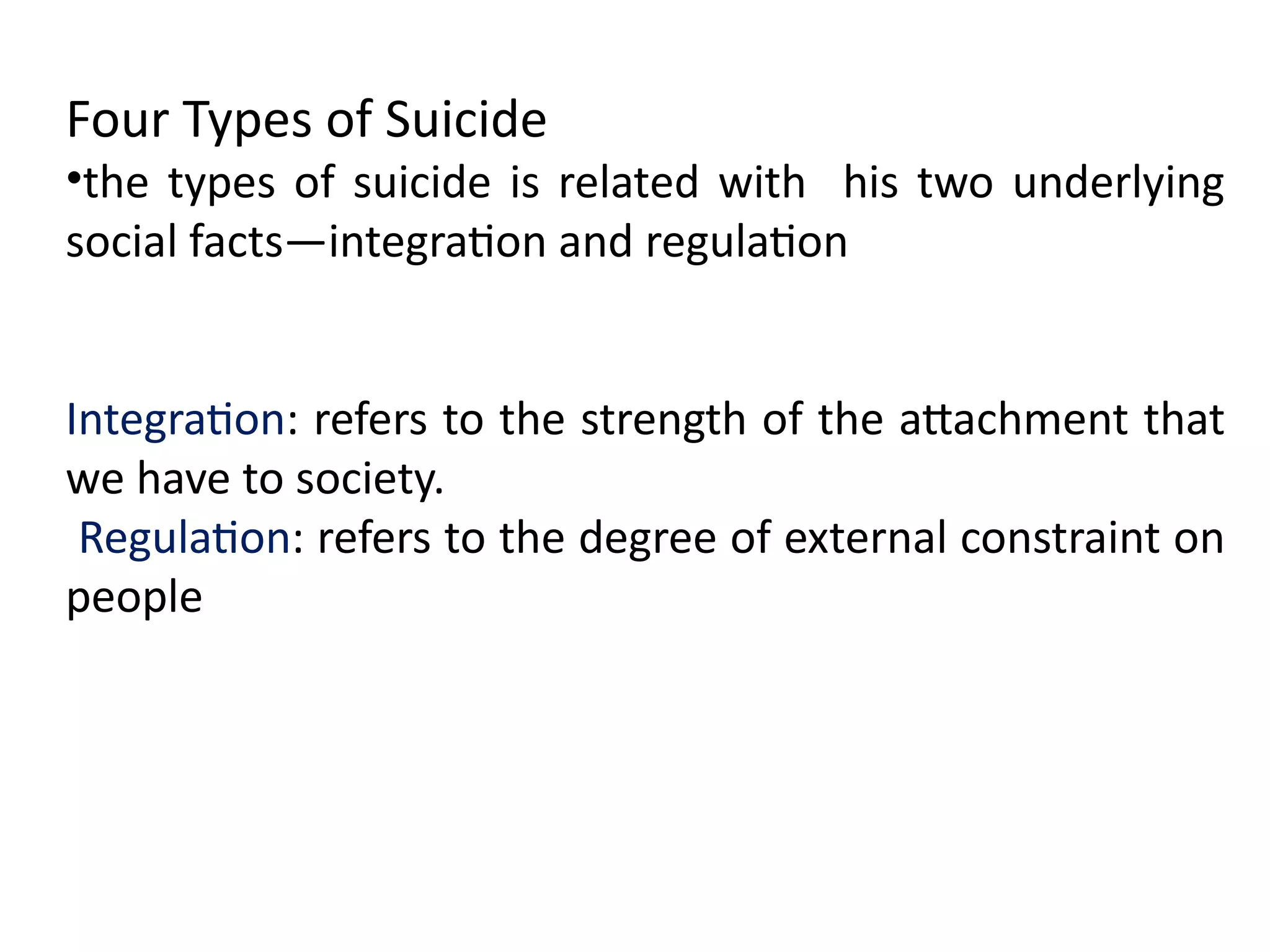 Emile durkheim theory of suicide | PDF