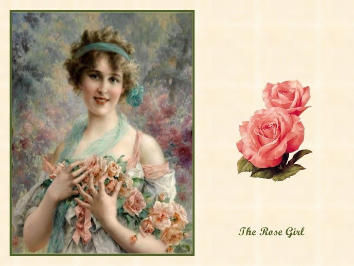 Lady with Bonnet and Roses by Emile Vernon