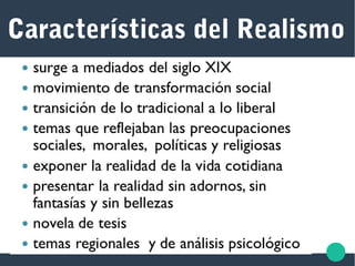 Características del Realismo
 