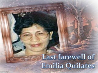 Emilia L. Quilates’s Last Farewell at  Holy Gardens Pangasinan Memorial Park