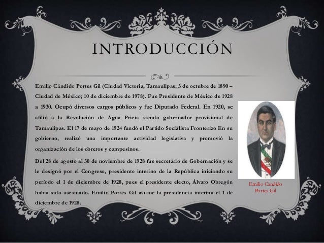 Emilio portes Gil presidente interino 2014