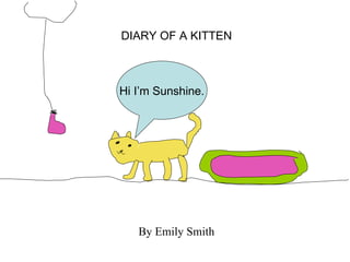 DIARY OF A KITTEN By Emily Smith Hi I’m Sunshine. 