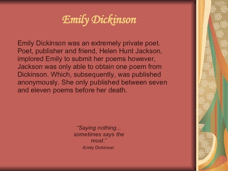 😍 Emily dickinson famous poems analysis. Analysis of In The Garden by