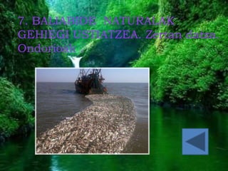 ccc
7. BALIABIDE NATURALAK
GEHIEGI USTIATZEA. Zertan datza.
Ondorioak .
 
