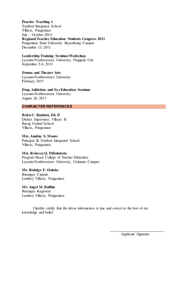 resume samples education