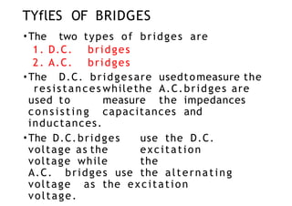 Comprehensive Guide to Electrical Bridges and Potentiometers in ...