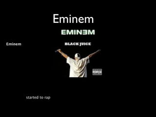 Eminem
Eminem




         started to rap
 