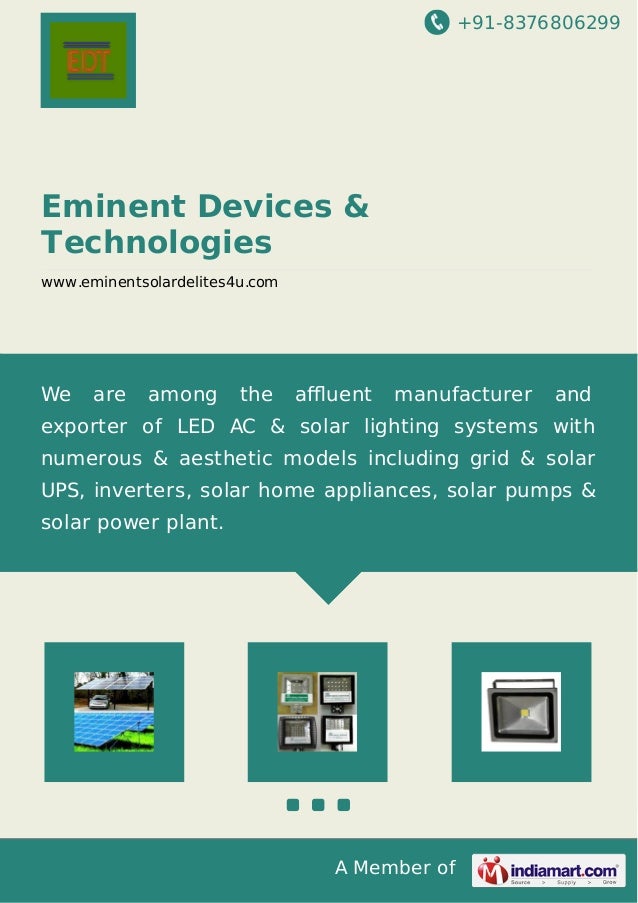 Eminent Devices Technologies Chennai Led Solar Products