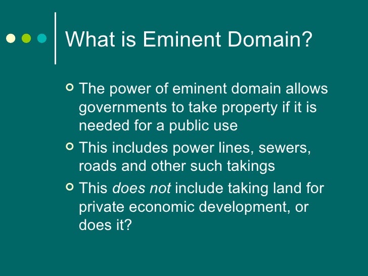 Eminent domain term papers