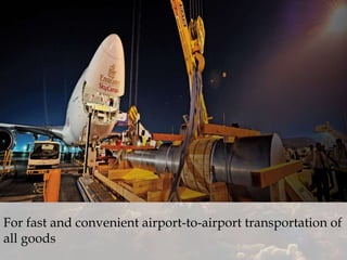 For fast and convenient airport-to-airport transportation of all goods
For fast and convenient airport-to-airport transportation of
all goods
 