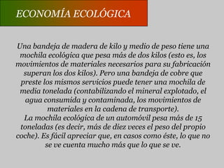 ECONOMÍA ECOLÓGICAECONOMÍA ECOLÓGICAINDICADORES FÍSICOS