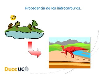 Procedencia de los hidrocarburos.
 