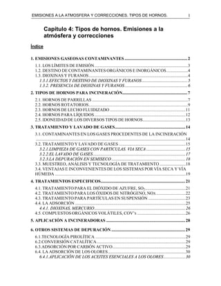 Emisiones de un horno
