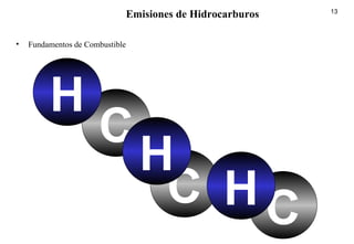 13
Emisiones de Hidrocarburos
• Fundamentos de Combustible
C
H
C
H
CH
 