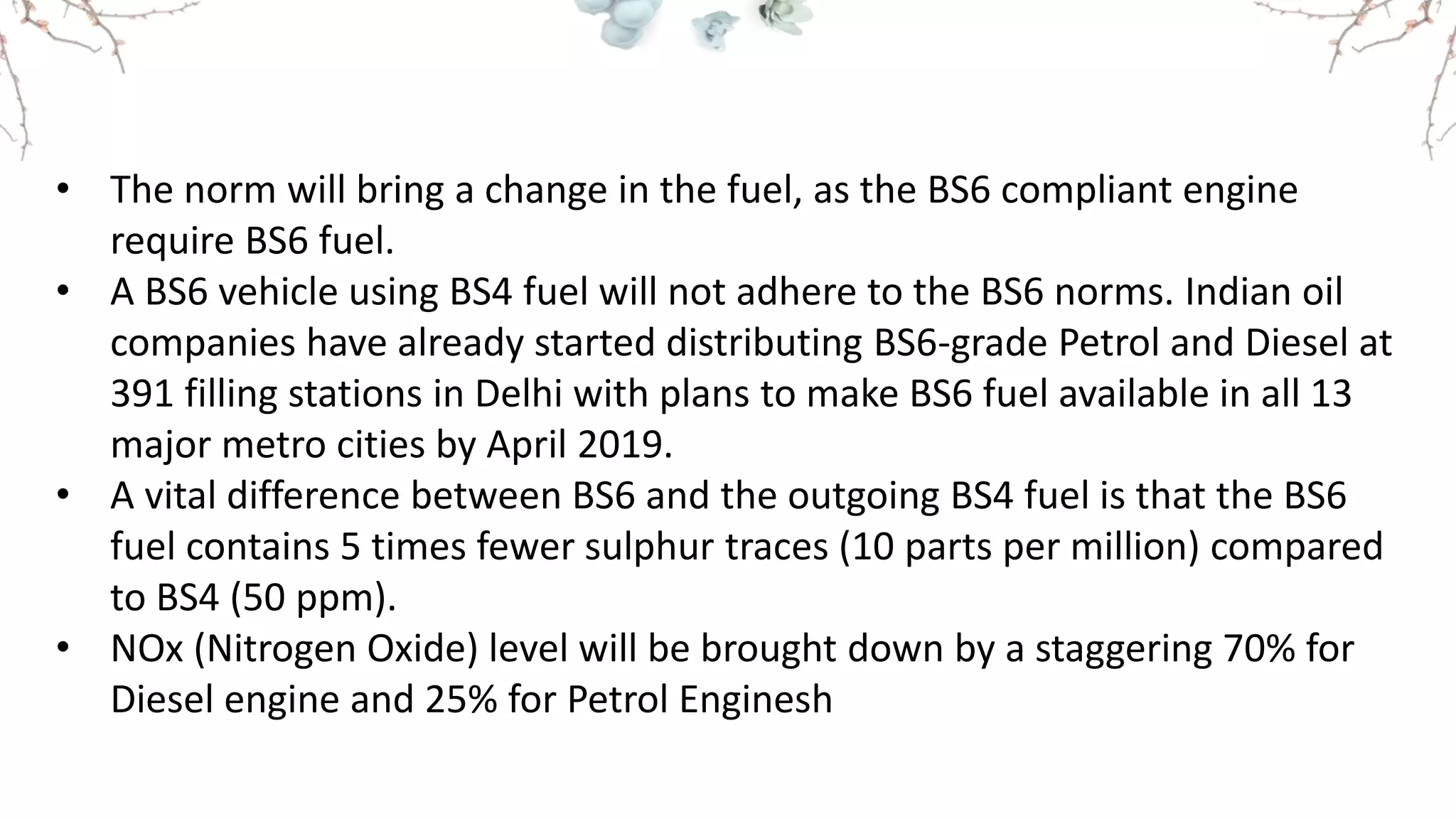 Emission norms- Bharat Stage and Euro | PPTX