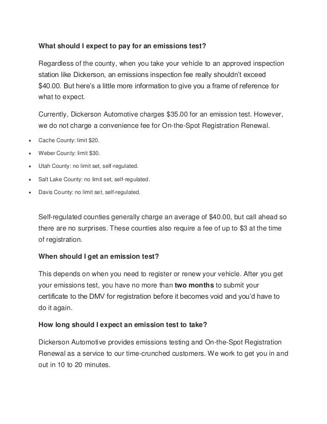 Emissions Test Utah >> Emissions Testing Amp Registration Renewal In Utah Emissions Test Utah >> Emissions Testing Amp Registration Renewal In Utah