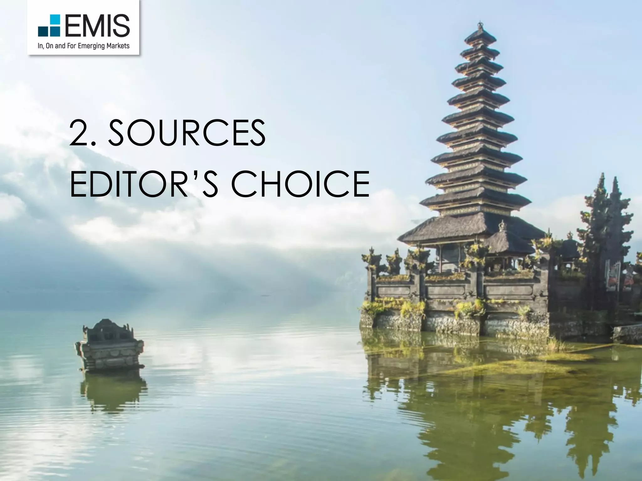 2. SOURCES
EDITOR’S CHOICE
 