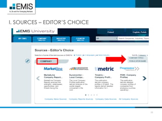 11
I. SOURCES – EDITOR’S CHOICE
 