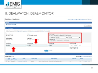 33
II. DEALWATCH: DEALMONITOR
 
