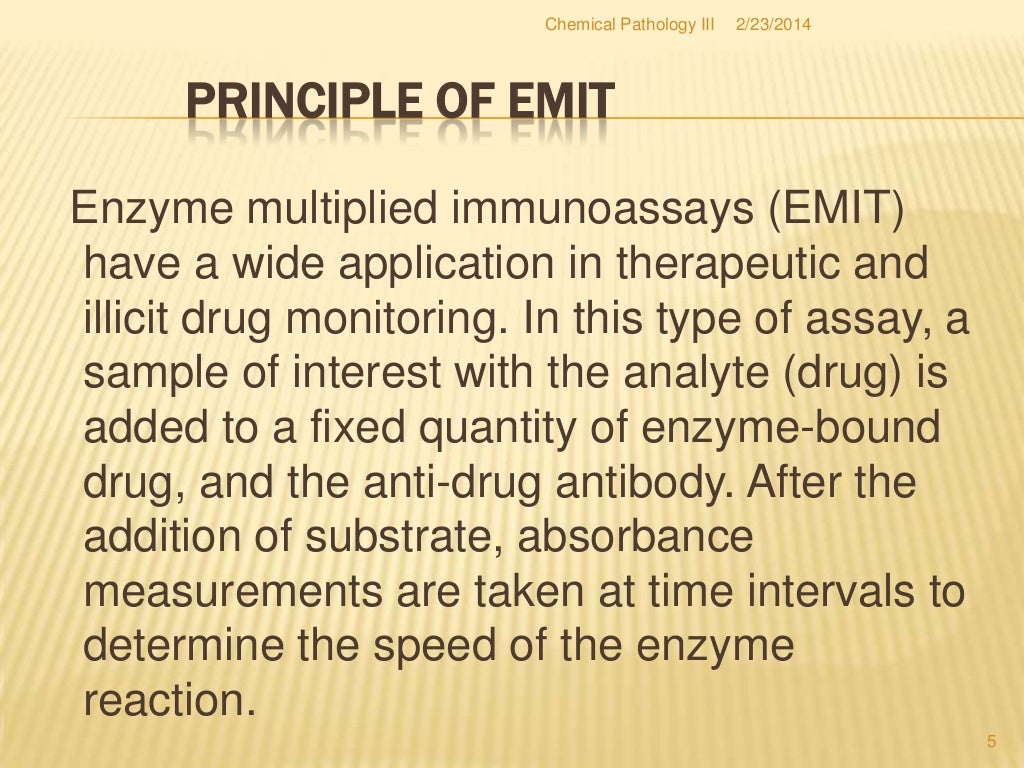 Emit enzymemultiplied immunoassay technique