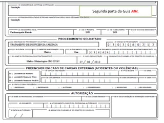 Segunda parte da Guia AIH.
 