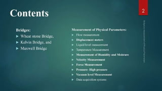 Quality Measure Bridge bridges and measurement of physical parameters | PDF