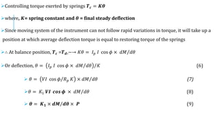 WATTMETER CONSTRUCTION AND TORQUE EQAUTION | PPTX