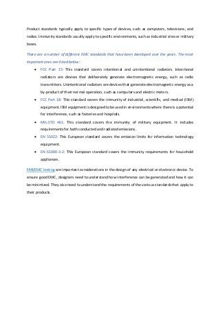 EMI/EMC Testing Difference | PDF