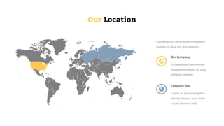 Our Location
Collaboratively administrate empowered
markets via plug and play networks.
Our Company
Collaboratively admini...