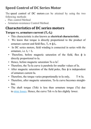 SIMULATION OF DC SERIES MOTOR CHARACTERISTICS | DOCX | Physics | Science