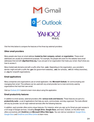 email class presentation and activities | PDF