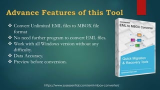 EML to MBOX Converter | PDF