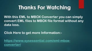 EML to MBOX Converter | PDF