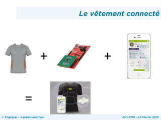 +	
   +	
  
=	
  
Le vêtement connecté
© Togezzer - @sebastienbrison EM LYON – 13 Février 2015
 