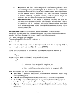 System Reliability Engineering And Plant Maintenance | PDF