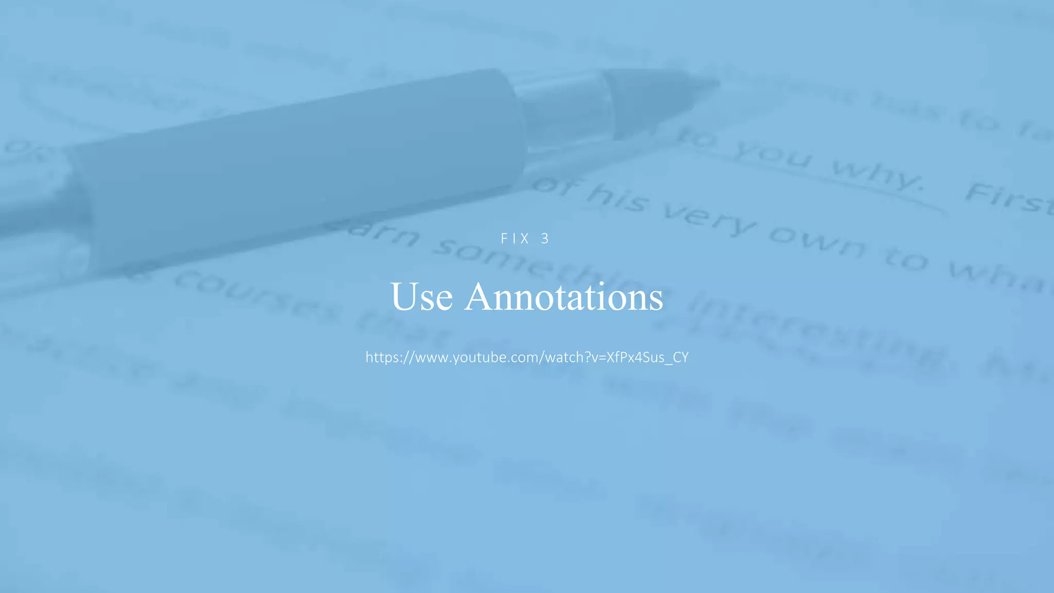 @ejbarnes89#LeedsLovesSearch
Use Annotations
F I X 3
https://www.youtube.com/watch?v=XfPx4Sus_CY
 