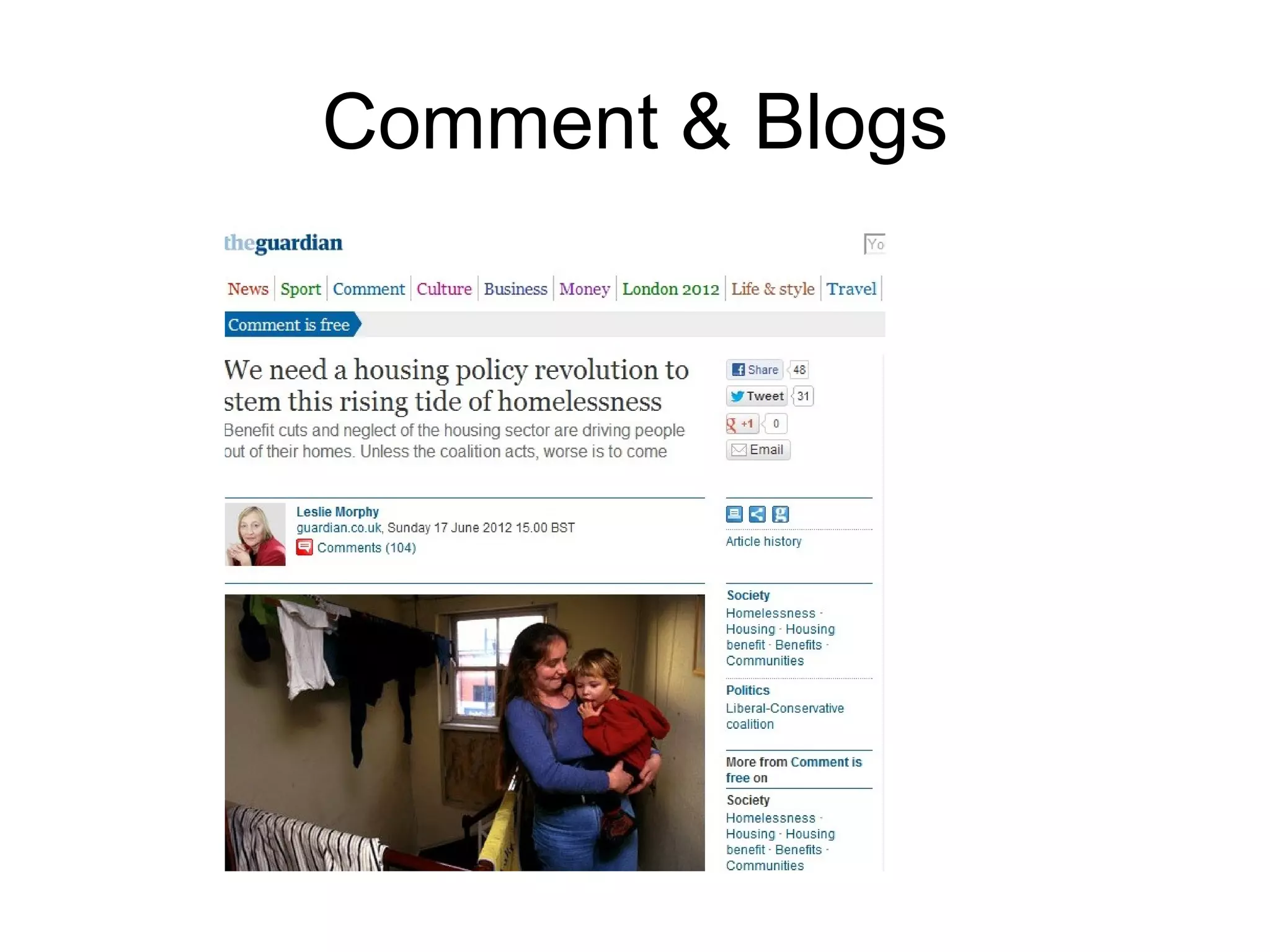 Comment & Blogs
