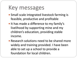 Livestock and household-level economic development: An example from Uganda