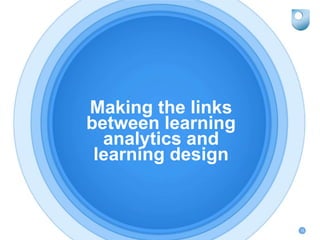 EMMA Summer School - Rebecca Ferguson - Learning design and learning analytics: building the links