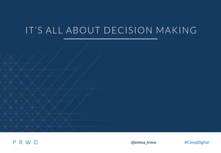 11
@emma_travo #CampDigital
IT’S ALL ABOUT DECISION MAKING
 