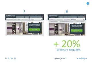 39
@emma_travo #CampDigital
A
+	20%	Brochure Requests
B
 