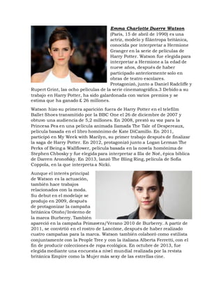 Emma Watson Blog