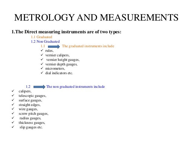 Metrology and Measuremenrt