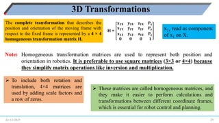 Robotics Transformation Matrix Robotics for all it includes basics of robotics and many more | PDF
