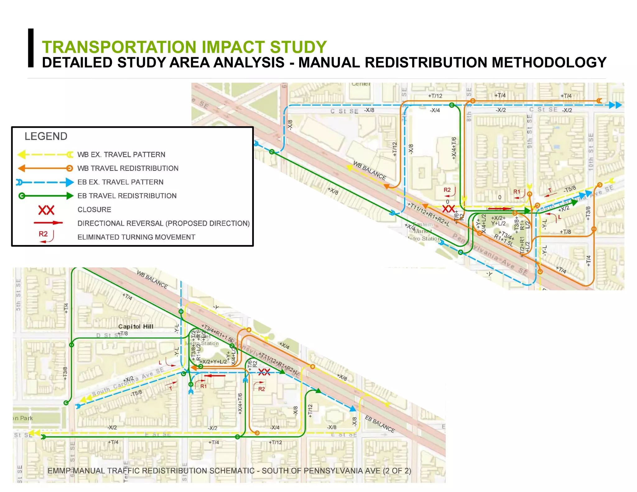 TRANSPORTATION IMPACT STUDY
DETAILED STUDY AREA ANALYSIS - MANUAL REDISTRIBUTION METHODOLOGY
 