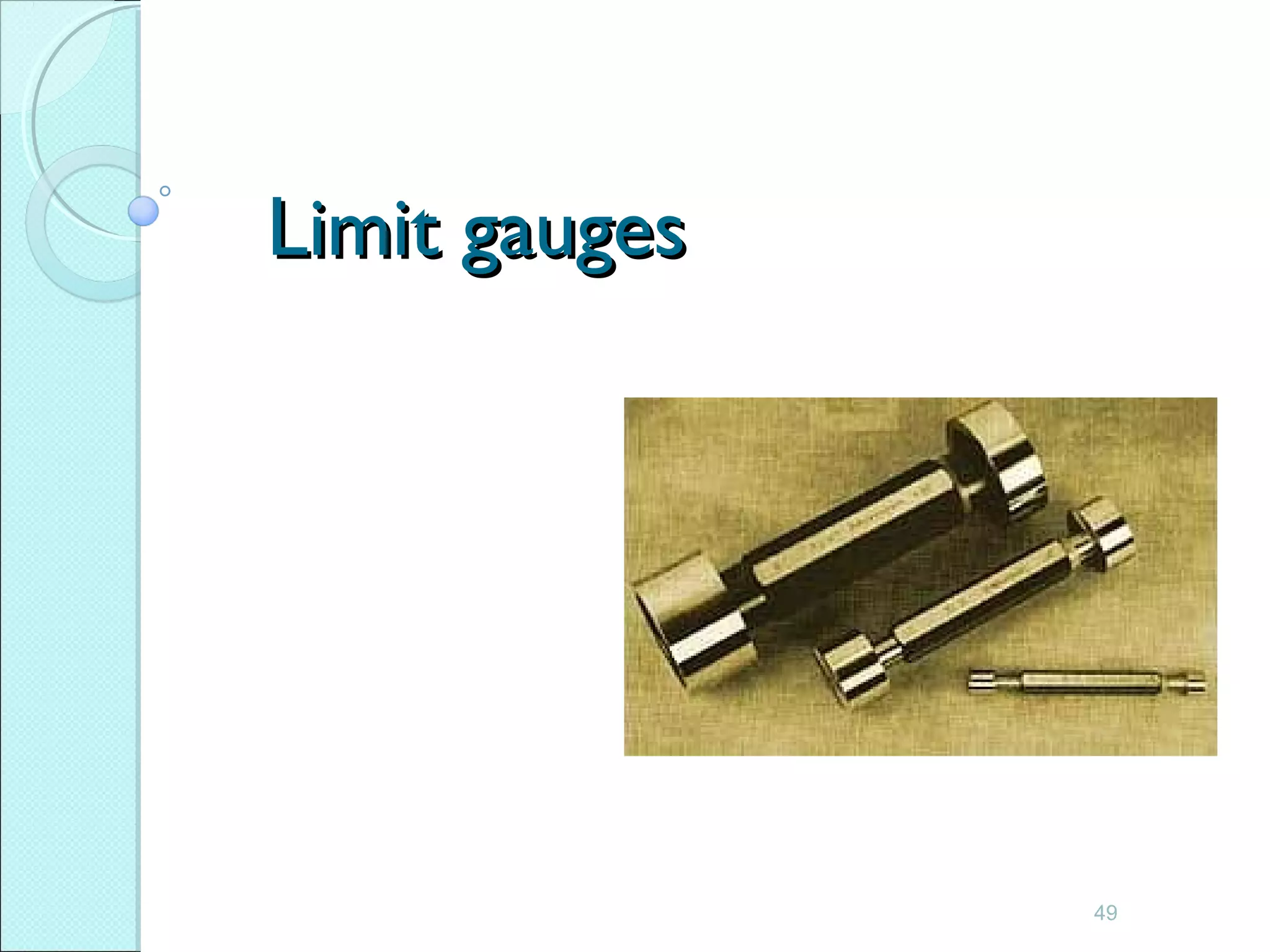49
Limit gaugesLimit gauges
 