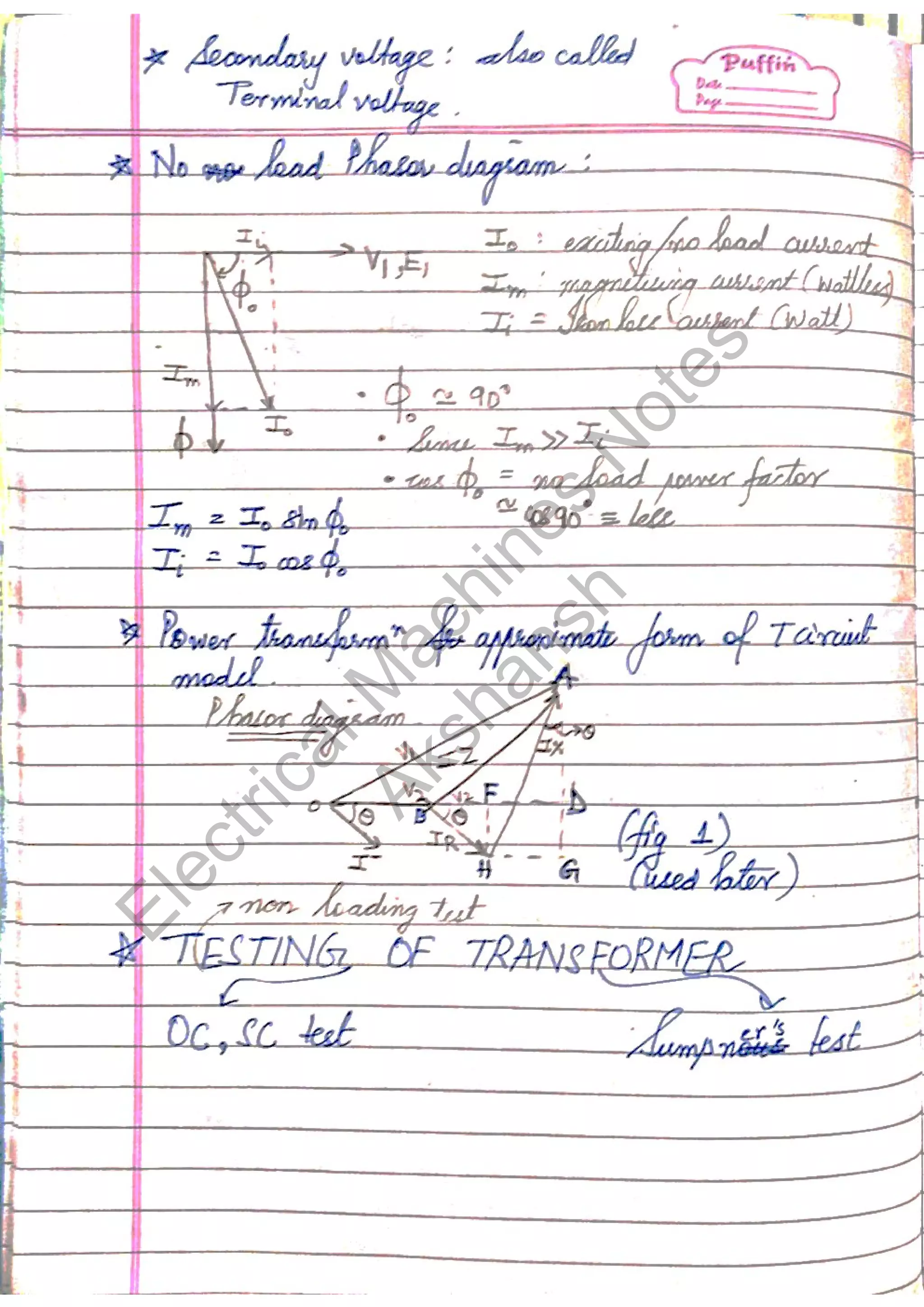 Electrical Machines Notes PDF
