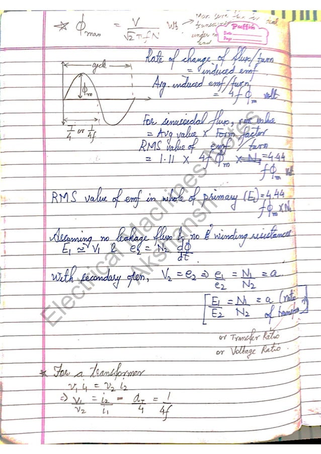 Electrical Machines Notes