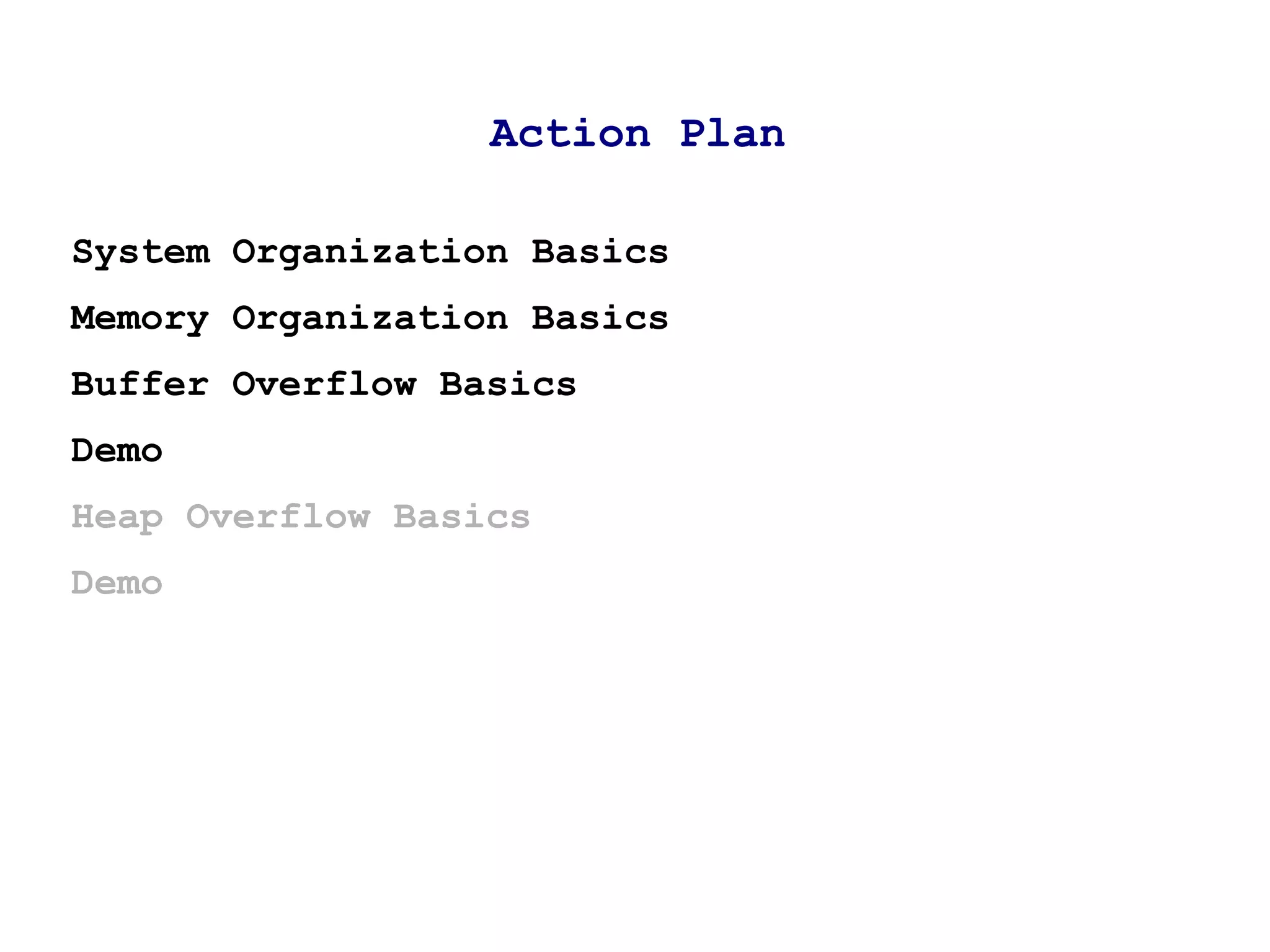 Action Plan System Organization Basics 